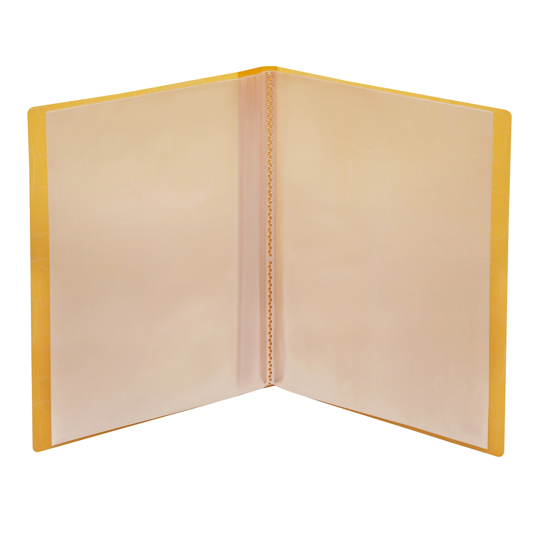 Eslee Display File | Leaves File | Best for A4 Size Paper | 20 Pockets Folder | with Square Cube Texture |(ESC101A420)-ORANGE-A4-20-1