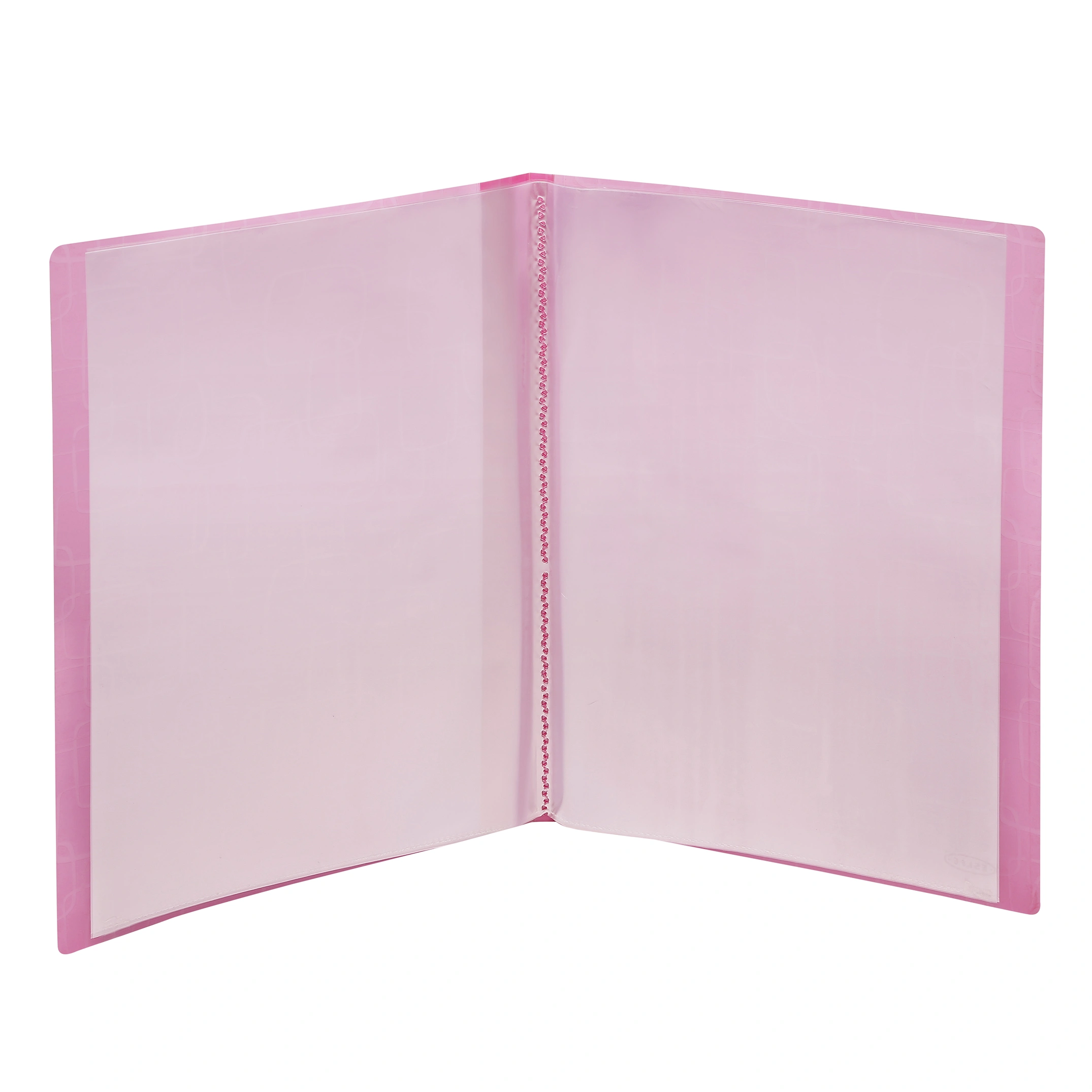 Eslee Display File | Leaves File | Best for A4 Size Paper | 40 Pockets Folder | with Square Cube Texture | (ESC101A440)-PINK-A4-40-1