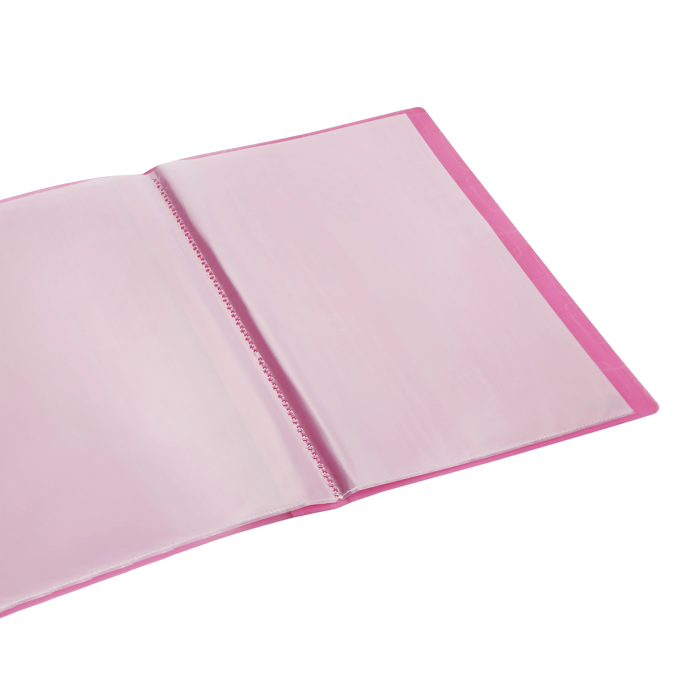 Eslee Display File | Leaves File | Best for A4 Size Paper | 20 Pockets Folder | with Square Cube Texture |(ESC101A420)-PINK-A4-20-4