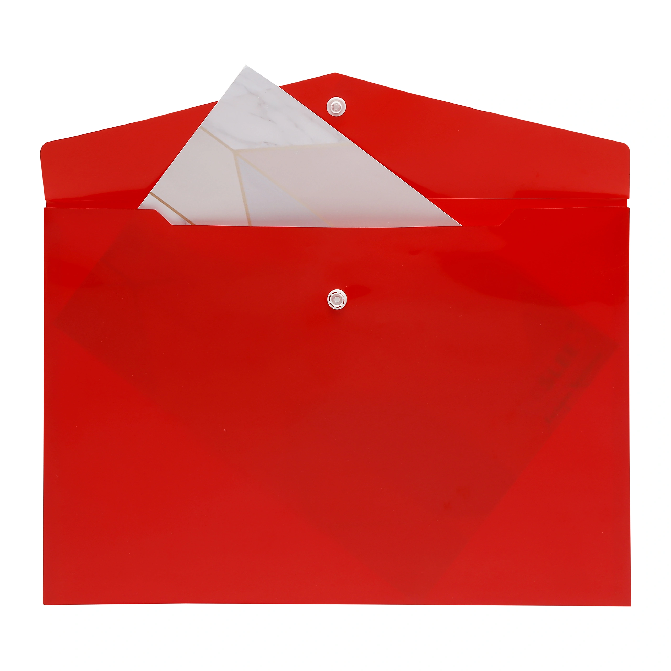 Eslee Rainbow Envelope File | Document Folder | Best for FC / FS / Foolscap / Legal Size | Snap Button Closure |  (ER261FC )-Red-FC-2