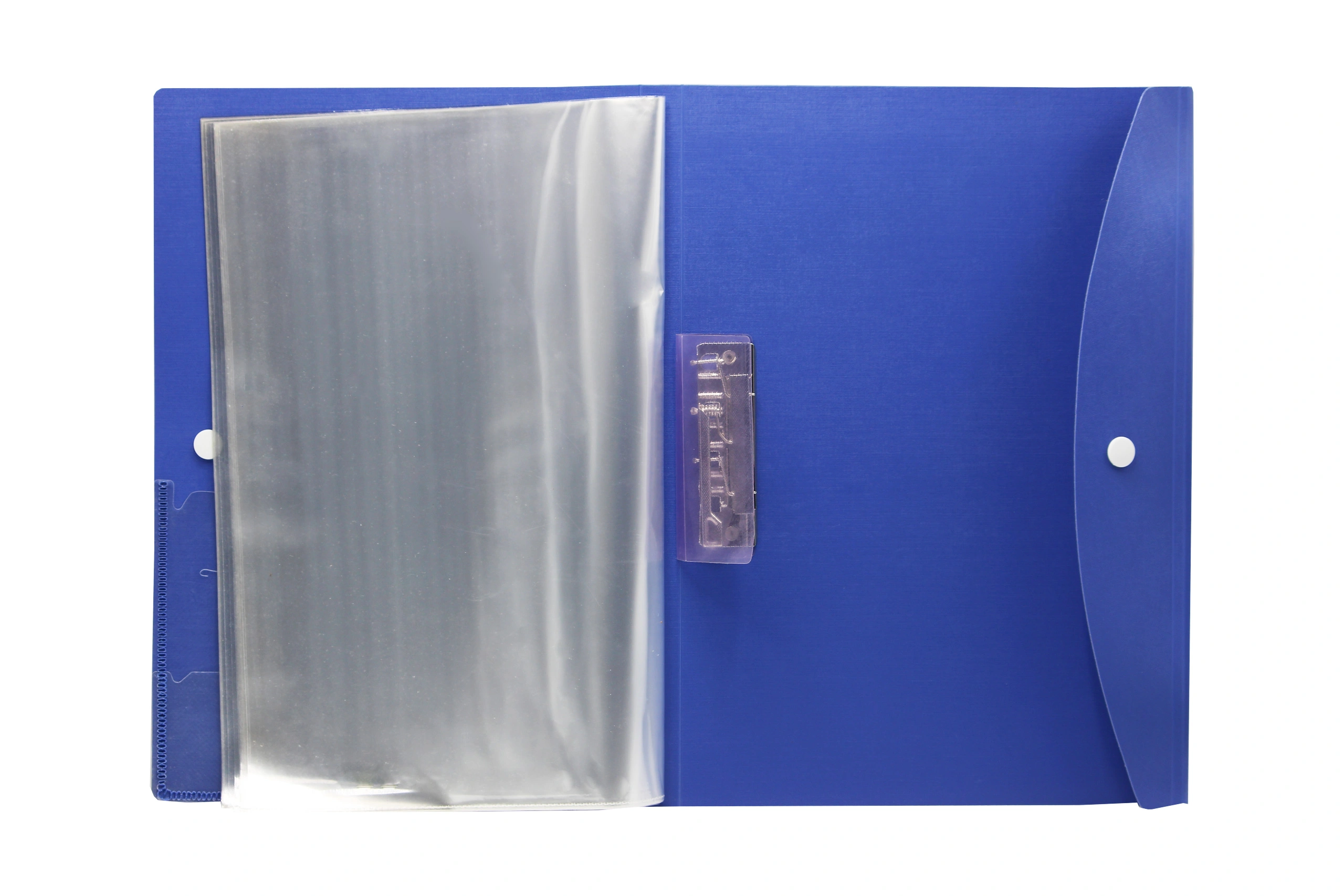 Eslee Display File | Leaves File | Best for FC / FS / Foolscap / Legal Size Paper | 10 Pockets Folder | with Button Flap | (EO112FC10)-Royal Blue-FC-10-1