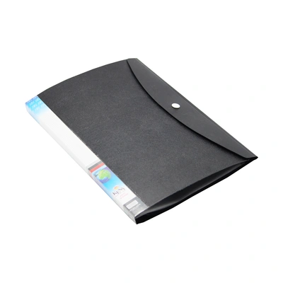 Keny Display File | Clear Leaves | Best for A4 Size | 30 Folders | Plastic Clip | Button Flap | (858A/30F)