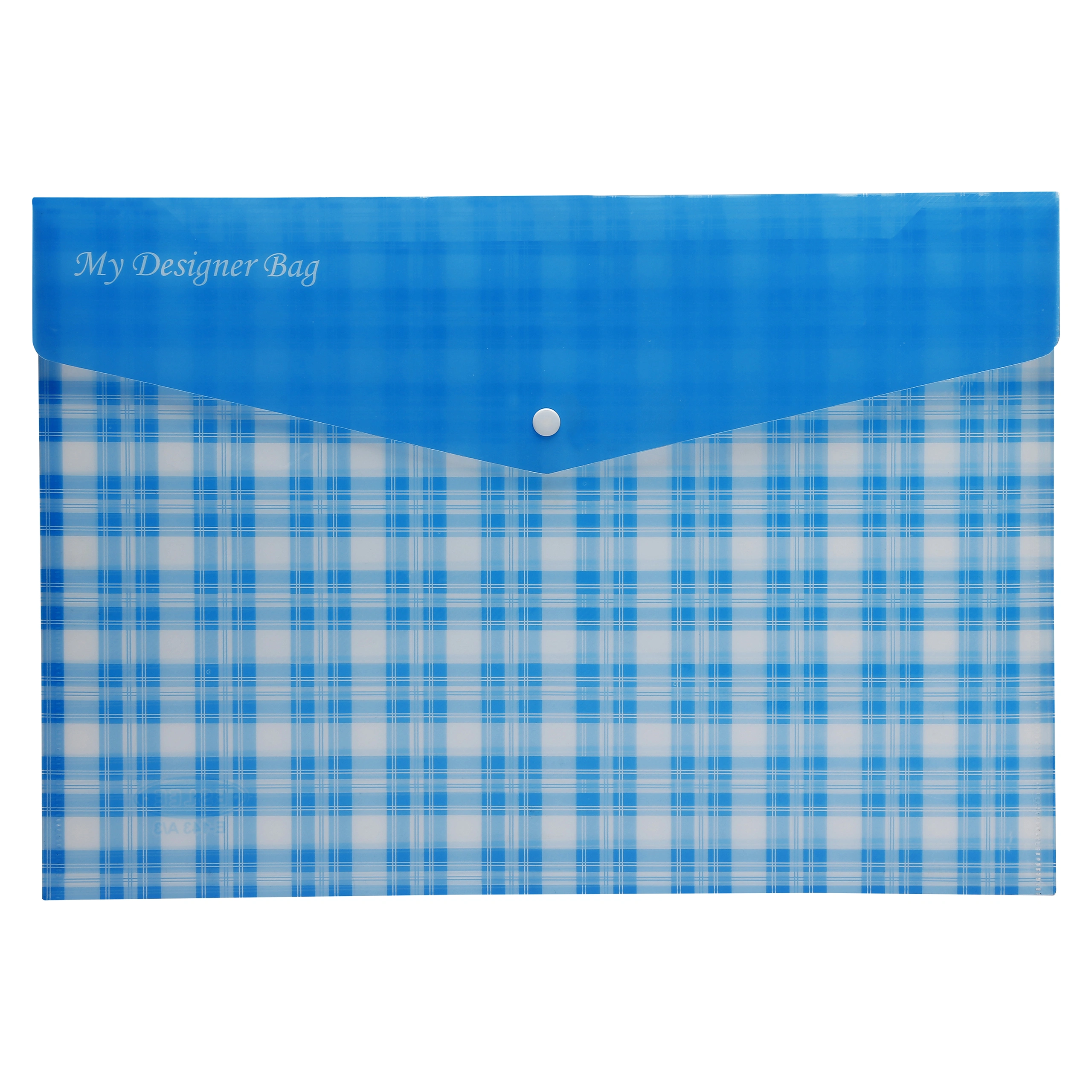 Eslee Envelope File | Artist Document Folder | Best for A3 Size | Printed Texture | Snap Button Closure |(EO275A3)-EO-275-A3Blue