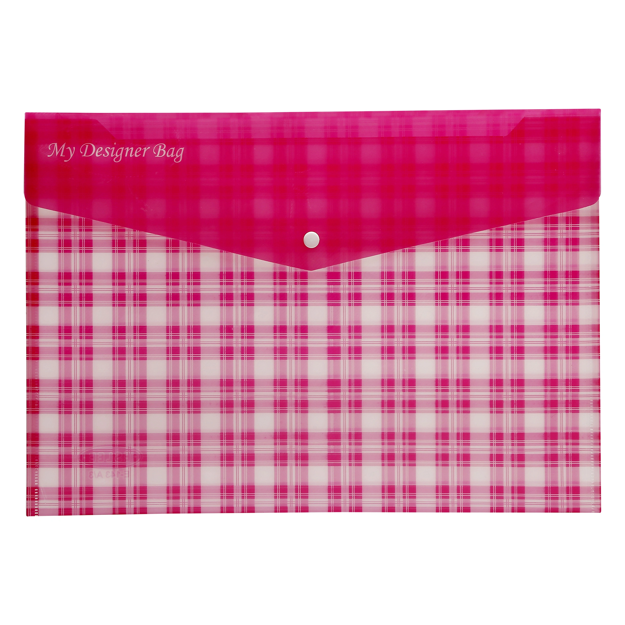 Eslee Envelope File | Artist Document Folder | Best for A3 Size | Printed Texture | Snap Button Closure |(EO275A3)-EO-275-A3Pink