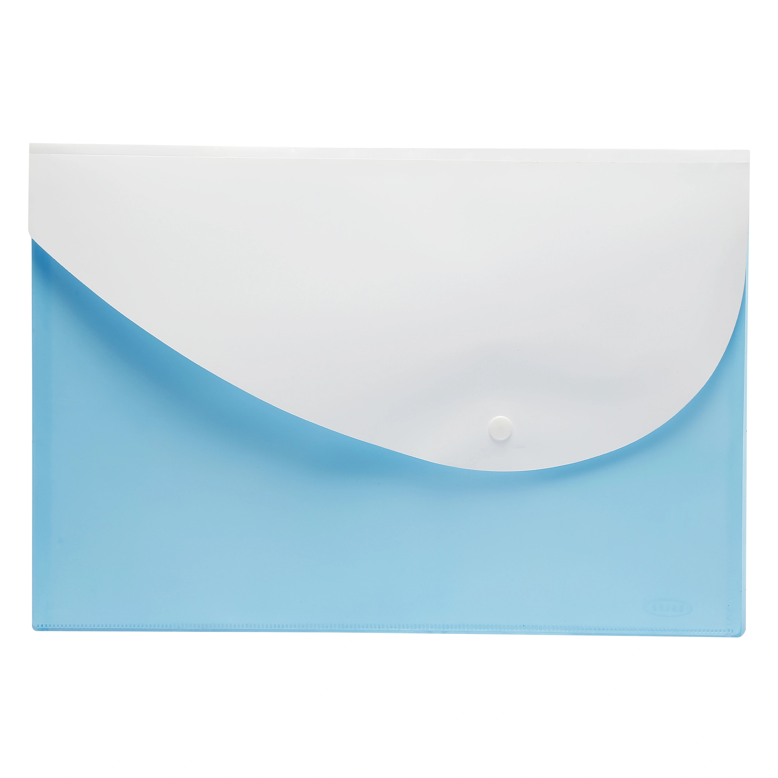 Eslee Transpaent Envelope File | Document Folder | Best for FC / FS / Foolscap / Legal Size | with Back Pocket | Snap Button Closure | (ET276FC)-ET-276-FCBlue