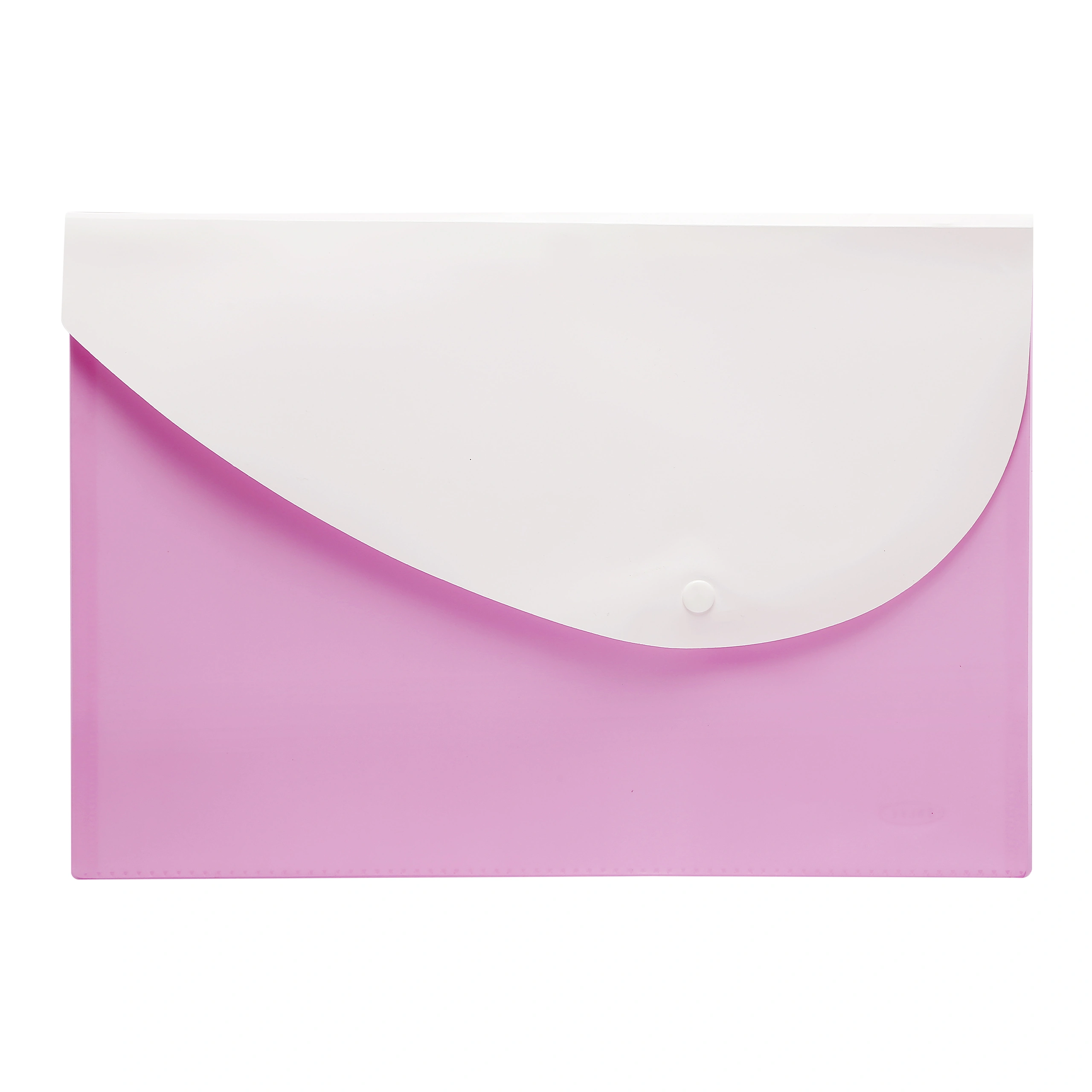 Eslee Transpaent Envelope File | Document Folder | Best for FC / FS / Foolscap / Legal Size | with Back Pocket | Snap Button Closure | (ET276FC)-ET-276-FCPink