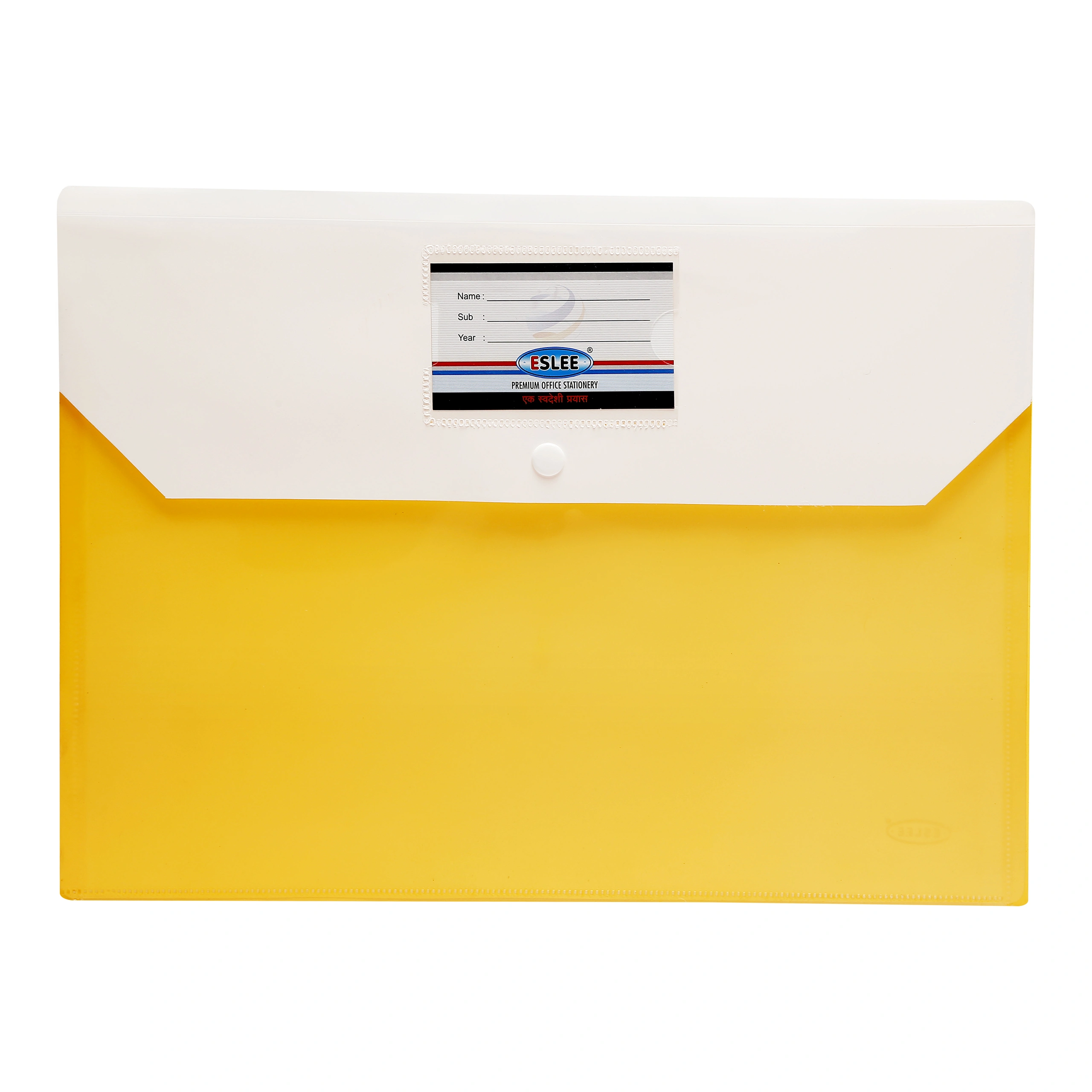 Eslee Transpaent Envelope File | Document Folder | Best for with FC / FS / Foolscap / Legal Size | with Back Pocket &amp; Window | Snap Button Closure | (ET277FC)-ET-277-FCOrange