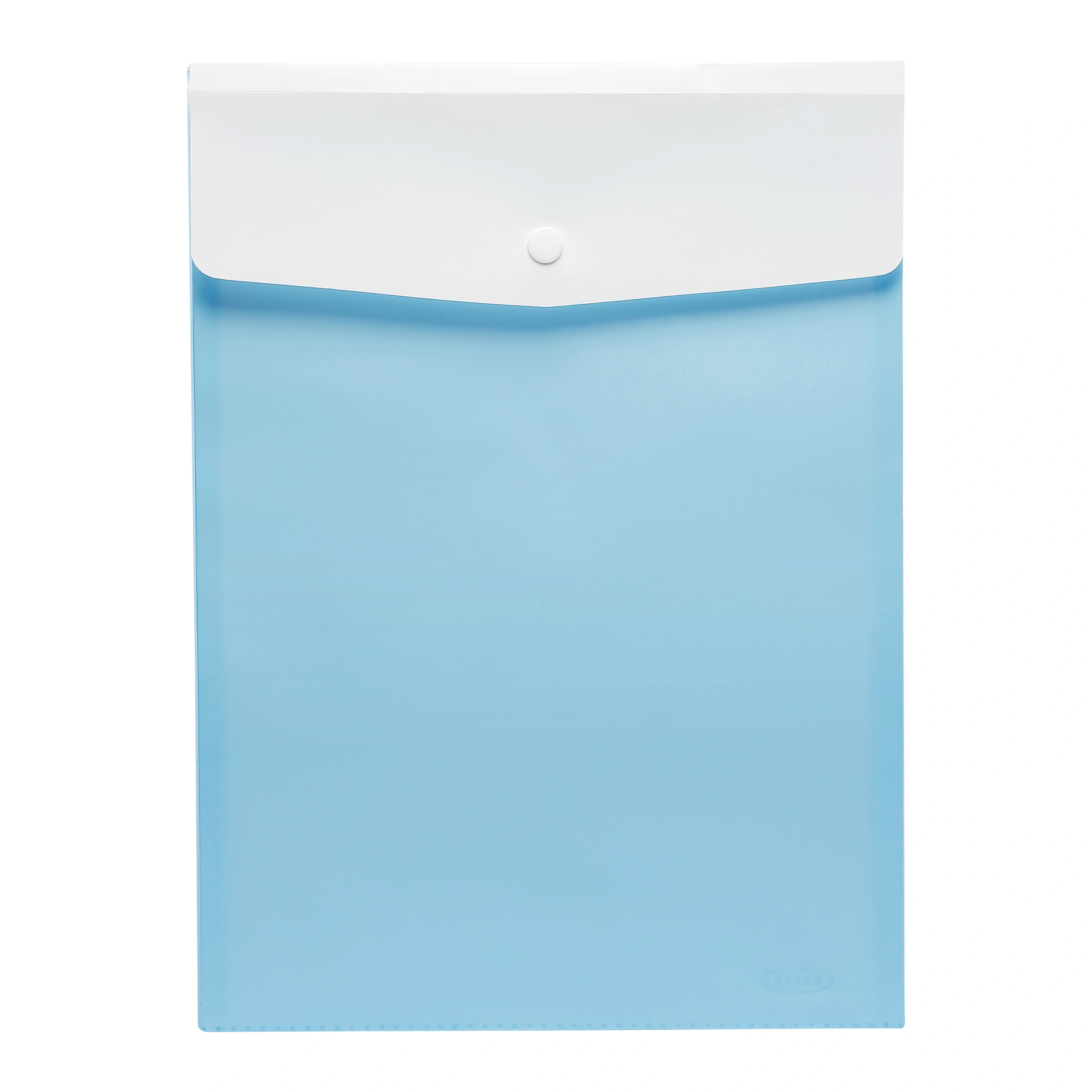 Eslee Transpaent Vertical Envelope File | Document Folder | Best for A4 Size | with Back Pocket | Snap Button Closure | (ET281A4 )-ET-281-A4LightBlue