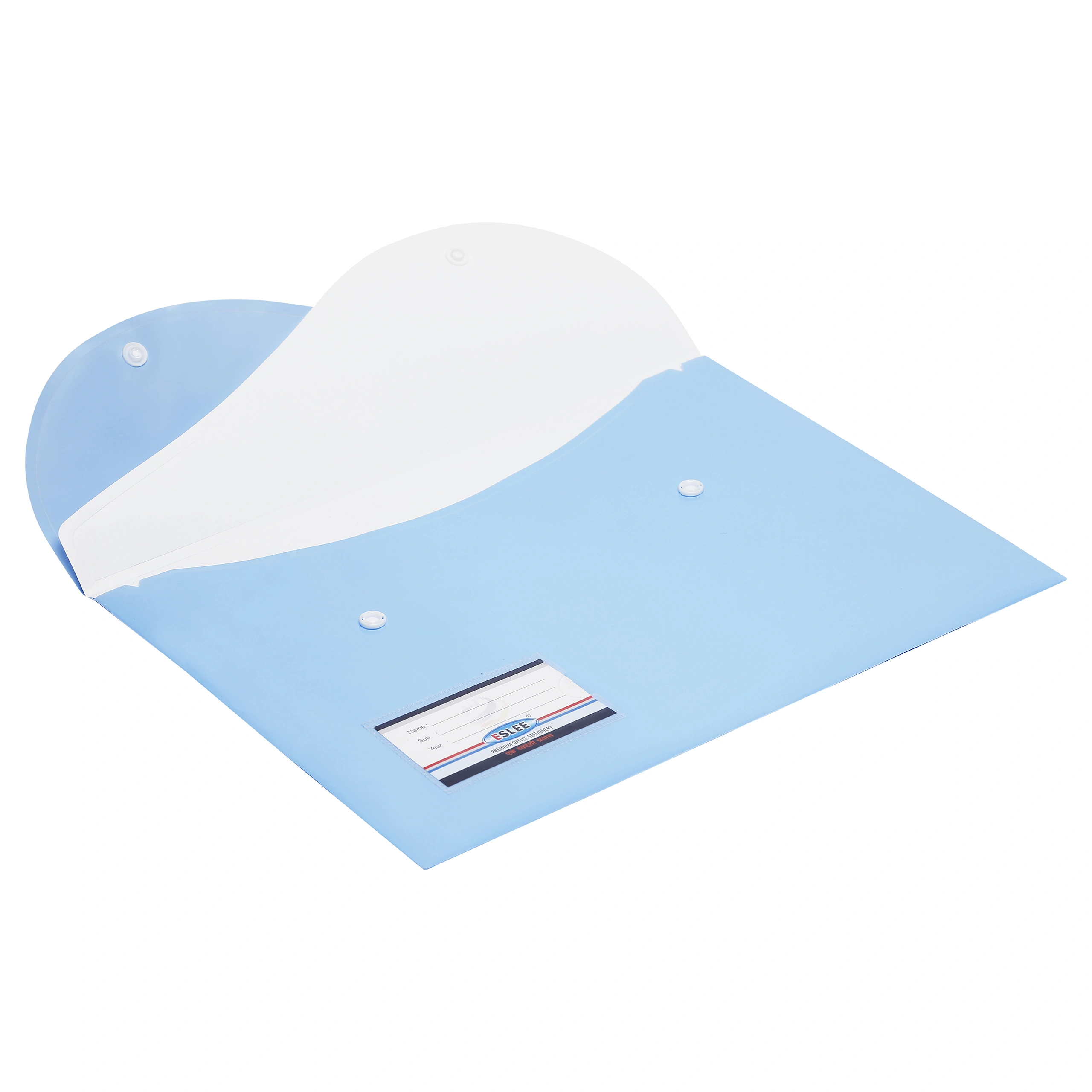 Eslee Rainbow Envelope File | Document Folder | Best for with FC / FS / Foolscap / Legal Size | with Dual Pocket | Snap Button Closure | (ER286FC)-Blue-FC-2