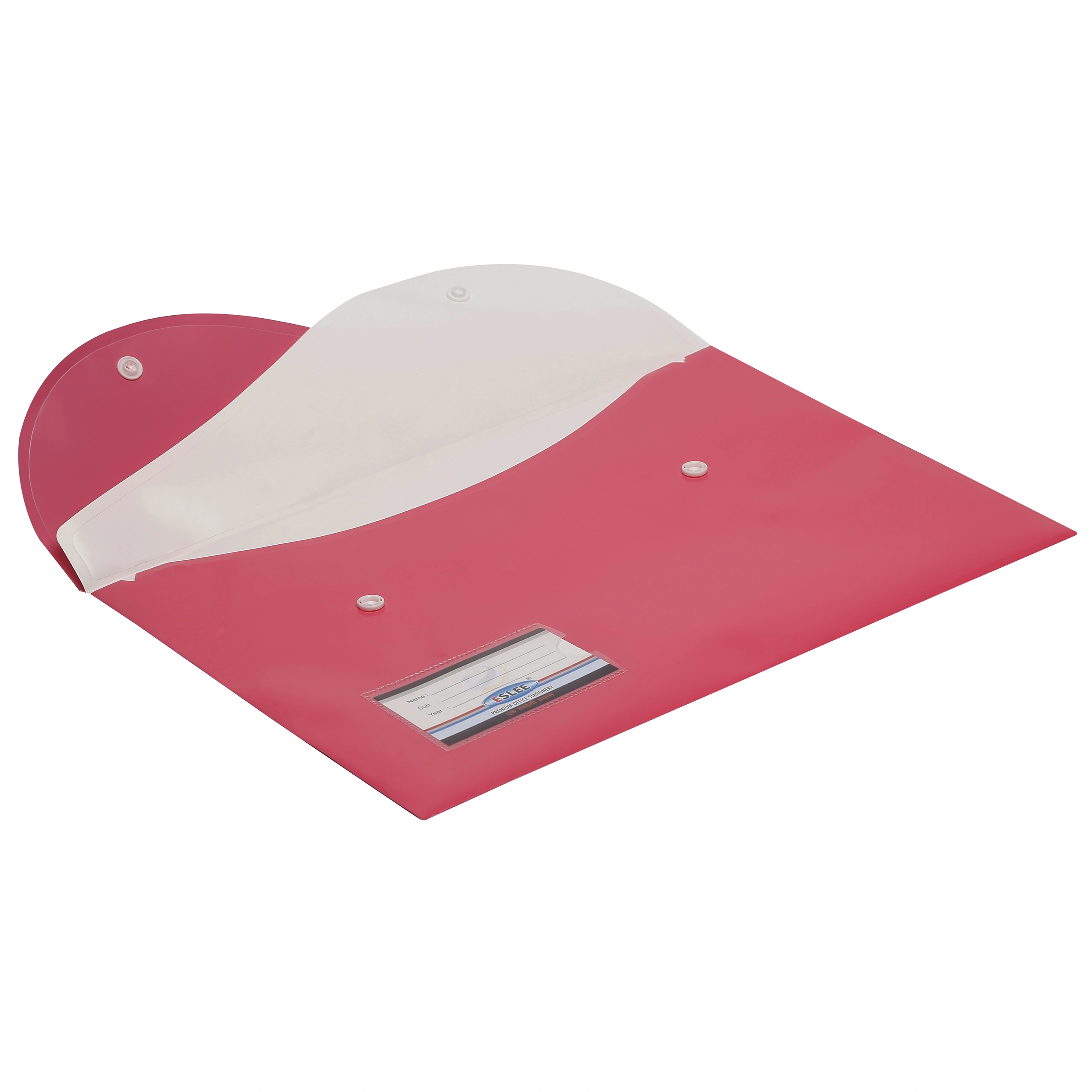 Eslee Rainbow Envelope File | Document Folder | Best for with FC / FS / Foolscap / Legal Size | with Dual Pocket | Snap Button Closure | (ER286FC)-Pink-FC-2