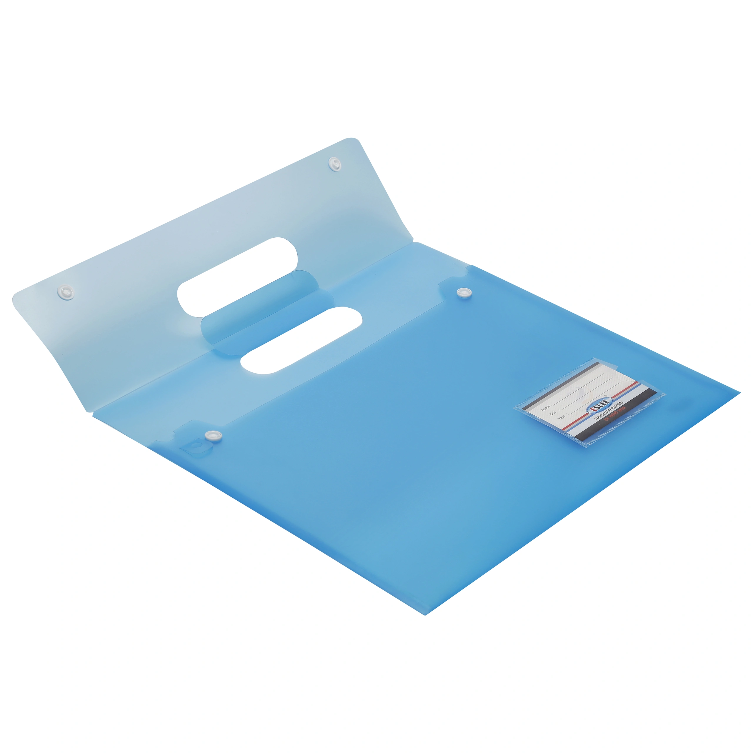 Eslee Envelope File | Document Folder | Best for FC / FS / Foolscap / Legal Size | Frosty Texture | with Handle &amp; Window | Snap Button Closure |(EF291FC)-Blue-FC-1