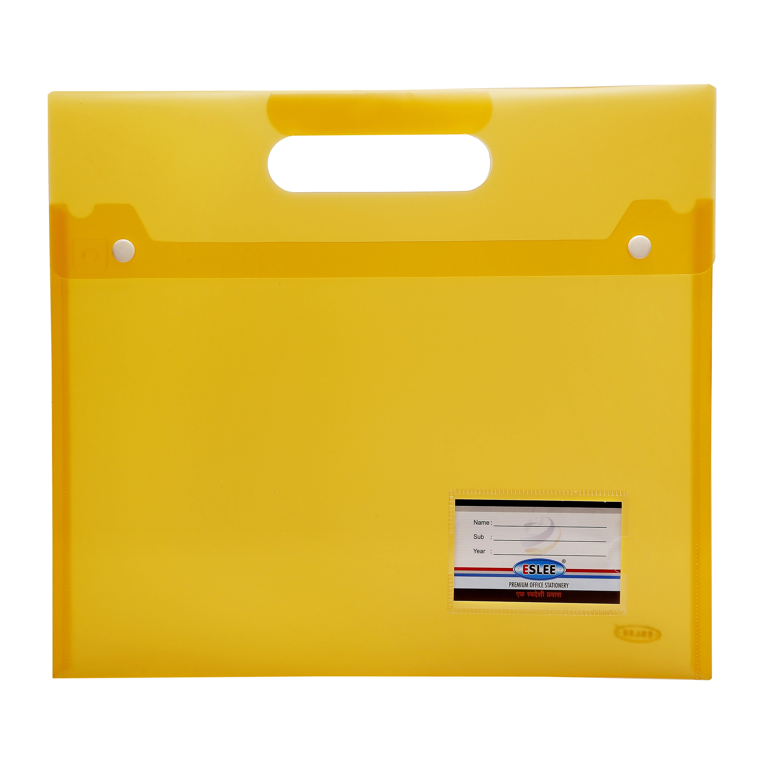 Eslee Envelope File | Document Folder | Best for FC / FS / Foolscap / Legal Size | Frosty Texture | with Handle &amp; Window | Snap Button Closure |(EF291FC)-EF-291-FCOrange