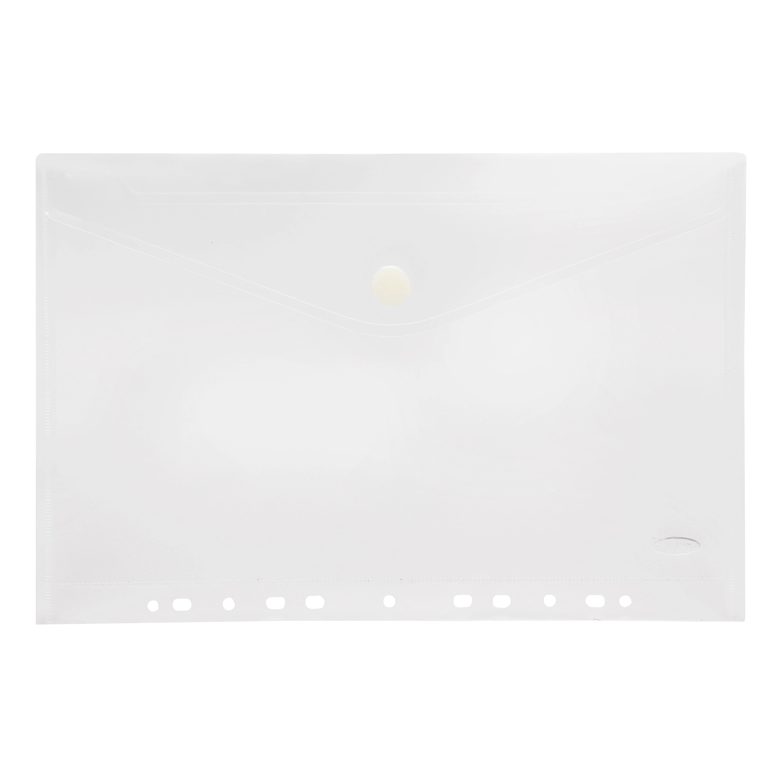 Eslee Transparent Envelope File | Document Folder | Best for A4 Size | with Multi - Hole | Snap Button Closure |(ET296A4 Transparent)-Transparent-A4-1