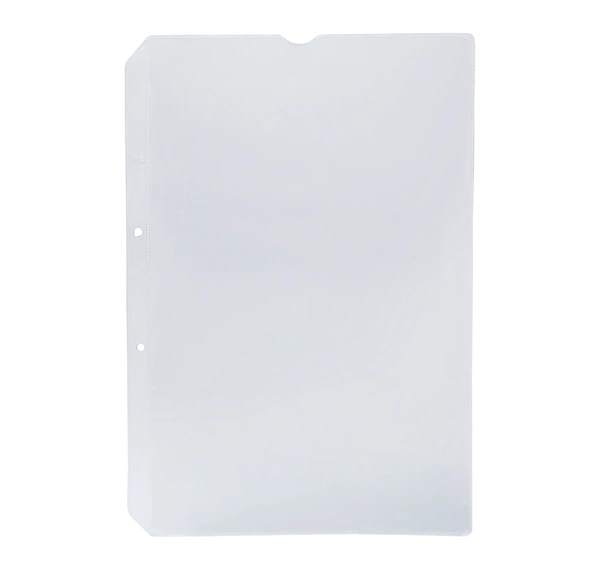 Keny PVC Transparent Margin Folder, Plastic Sheet File, Best for FC / FS  / Foolscap / Legal Size, Comes with 2 Punch Holes & Tab Cut, Pack of 100  (666FC)