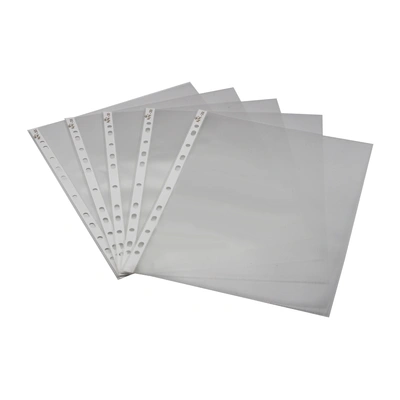 Keny Sheet Protector | Clear Leafs | Best For FC / FS / Foolscap / Legal Size Paper | 11 Punched Holes | 60 Microns | Pack of 100 (810 SPF 60)