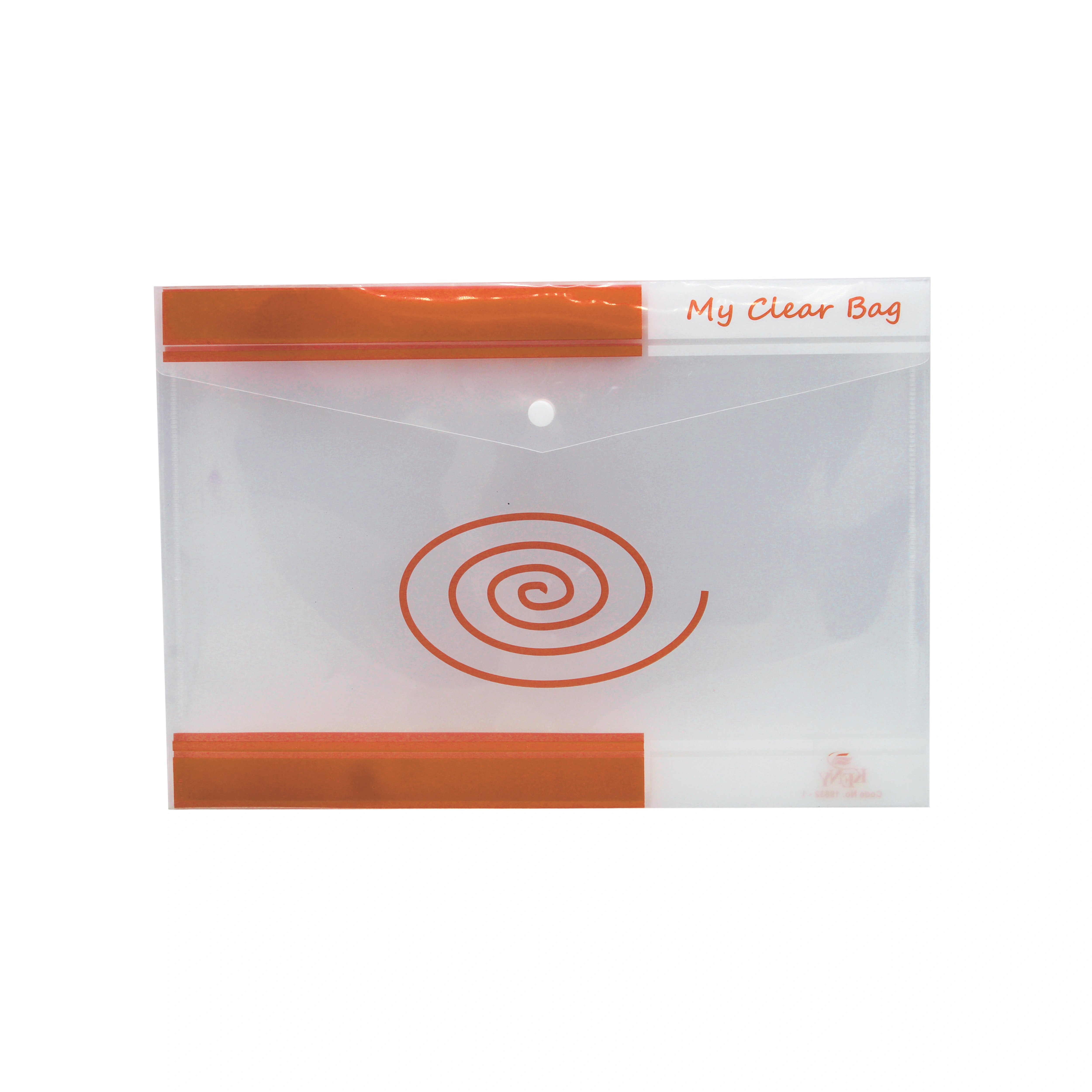 Keny My Clear Bag | Envelope Folder | Best for FC/ FS / Foolscap / Legal Size Paper | Designer | (15832F)-15832ORANGE