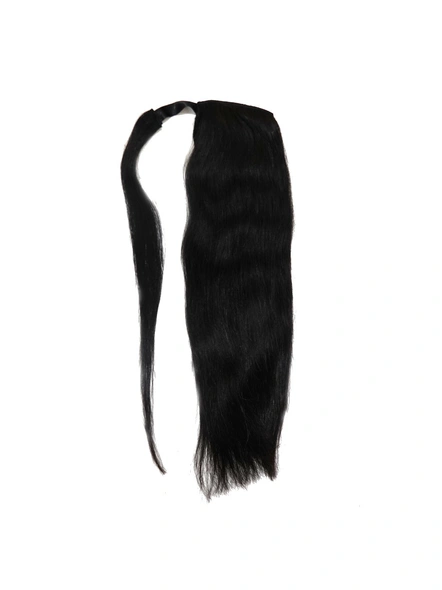 Cadenza Ponytail Hair Extensions Length 16 Inches-Straight/Wavy-Natural Black