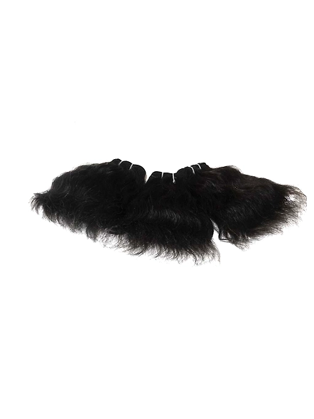 Cadenza Hair  Sew in Weaves (Wefts) Hair Extensions Length 10 Inches-Natural Black-Straight/Wavy
