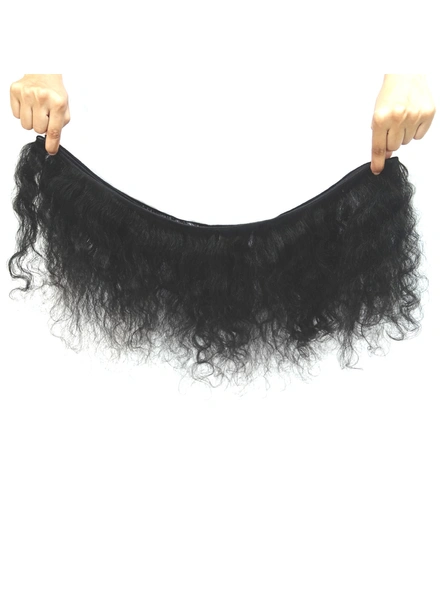 Cadenza Hair  Sew in Weaves (Wefts) Hair Extensions Length 12 Inches-Curly-Natural Black-1