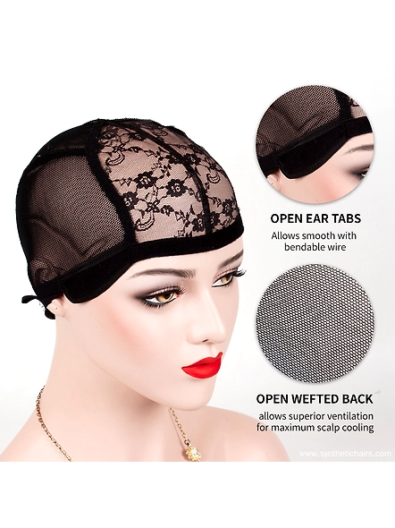 Cadenza Closure Wig Cap-Black-1 PCS