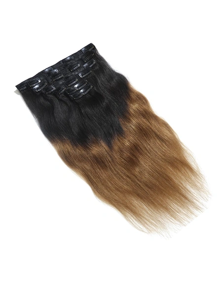 Cadenza Clip-in Hair Extensions Length 16 Inches-Ombre (27-1B)-1