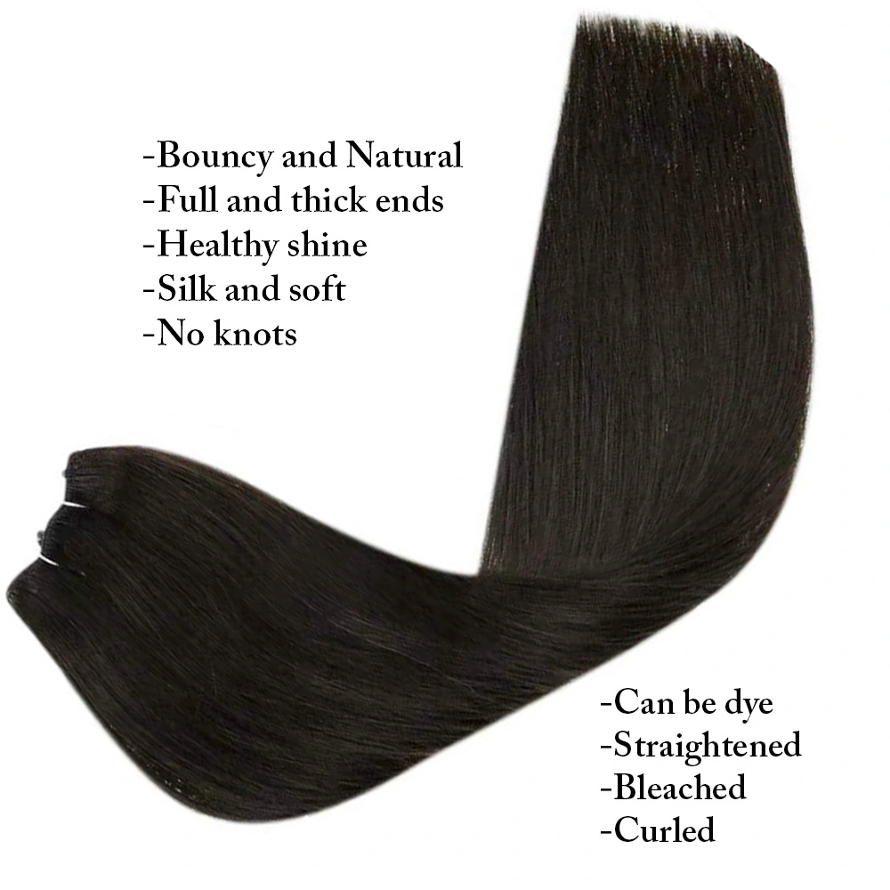 Beaded Hair Wefts Bob Lenghts 10 &quot;, 12&quot;, 14&quot;-Straight-NATURAL BLACK-14 INCH4-2