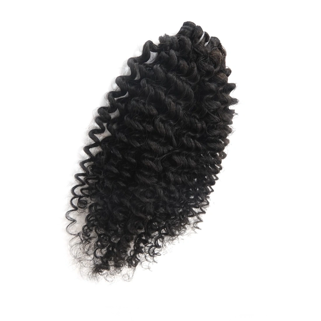 Sew In Weaves hair wefts Bob Lengths 10&quot; , 12&quot;, 14&quot;-CURLY-NATURAL BLACK-12 INCH-3