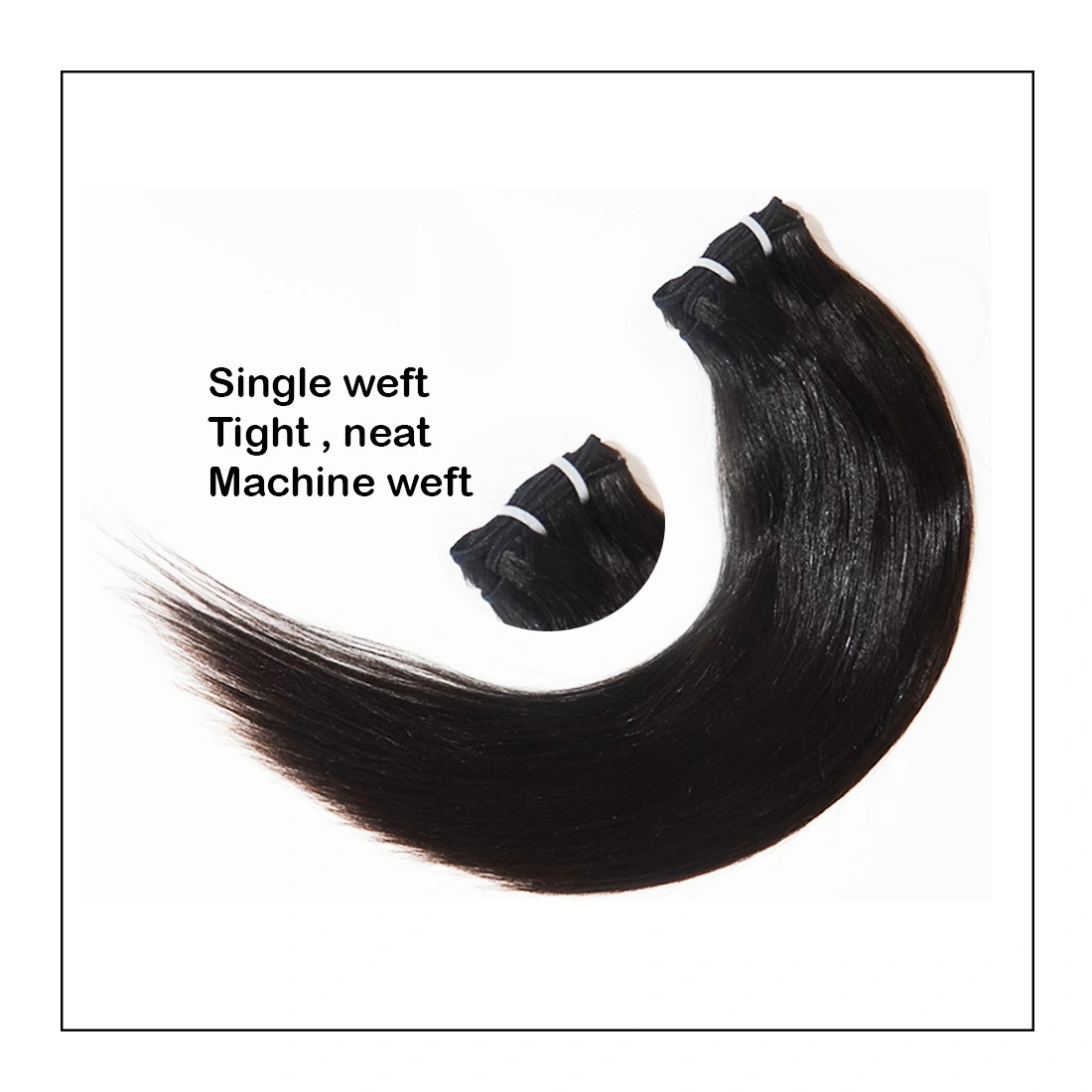 Sew In Weaves hair wefts Short Lengths 16&quot;, 18&quot;, 20&quot;-Straight-NATURAL BLACK-18 INCH-1