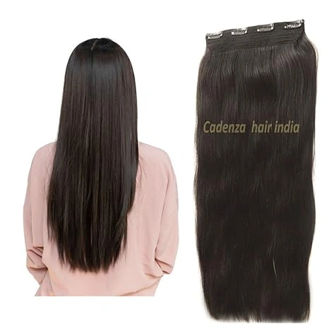 4 Clip Ear to Ear Hair Volumizer Short Lengths 8&quot;,10&quot;, 12&quot;, 14&quot;-Straight-LIGHT BROWN-12 INCH-1