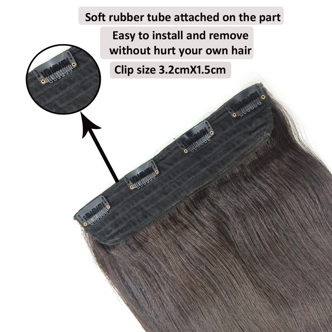 4 Clip Ear to Ear Hair Volumizer Short Lengths 8&quot;,10&quot;, 12&quot;, 14&quot;-Wavy-Dark Brown 967650-10 INCH-3