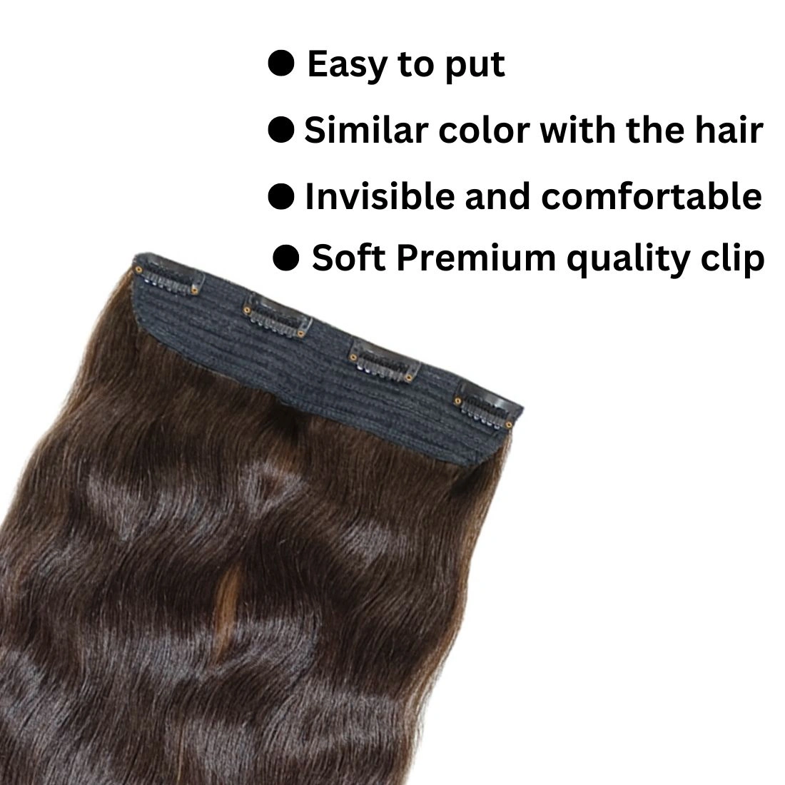 4 Clip Ear to Ear Hair Volumizer Short Lengths 8&quot;,10&quot;, 12&quot;, 14&quot;-Straight-Highlighted (2/27)-8 inch-3