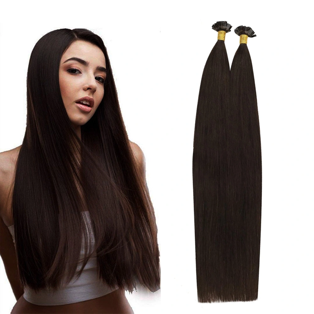 Flat -Tip Hair Extension Short Lengths 12&quot;, 14&quot;, 16&quot;-8-CH-Flat-TIP-DBR-14-STR