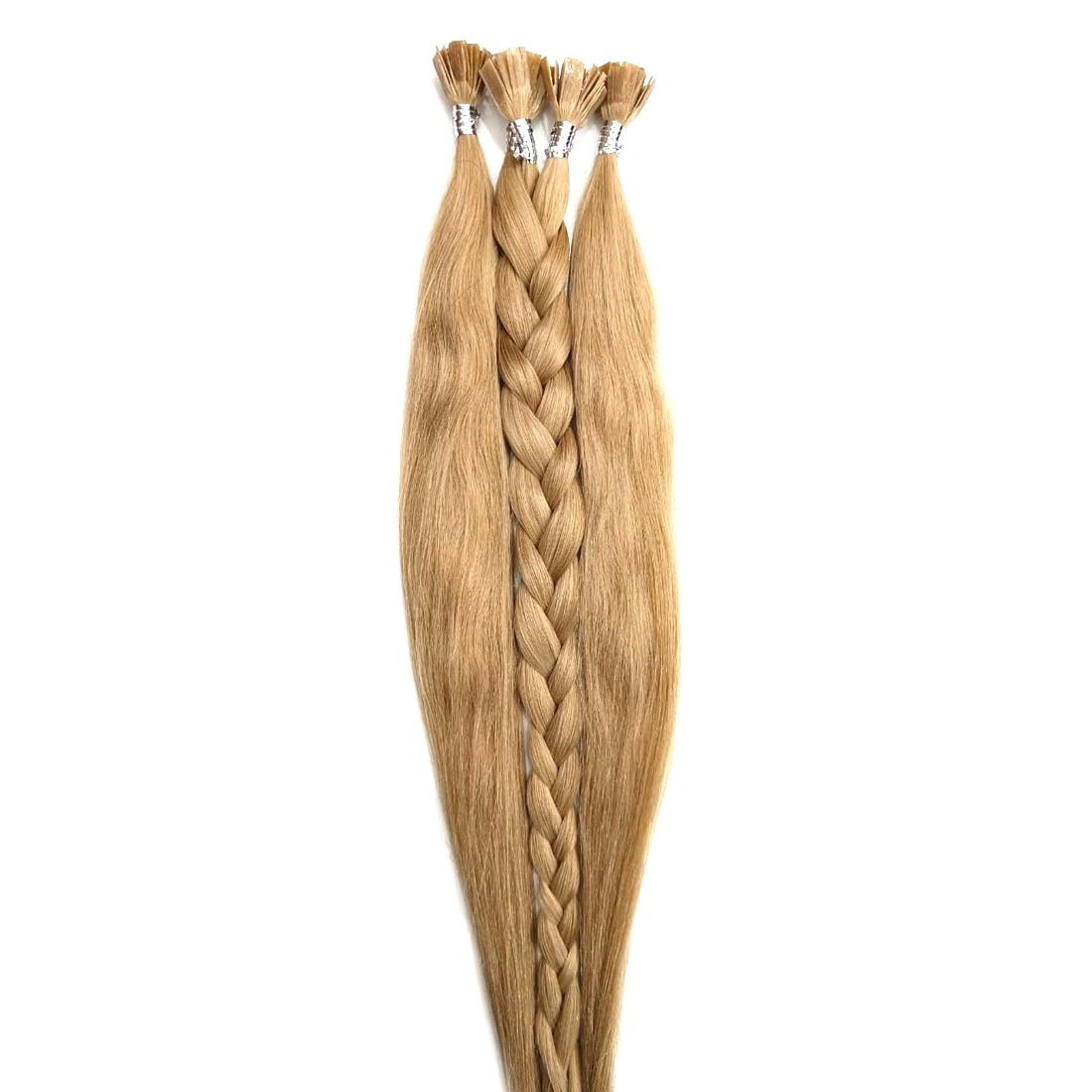 Flat -Tip Hair Extension Short Lengths 12&quot;, 14&quot;, 16&quot;-Straight-BLONDE-12 INCH-1