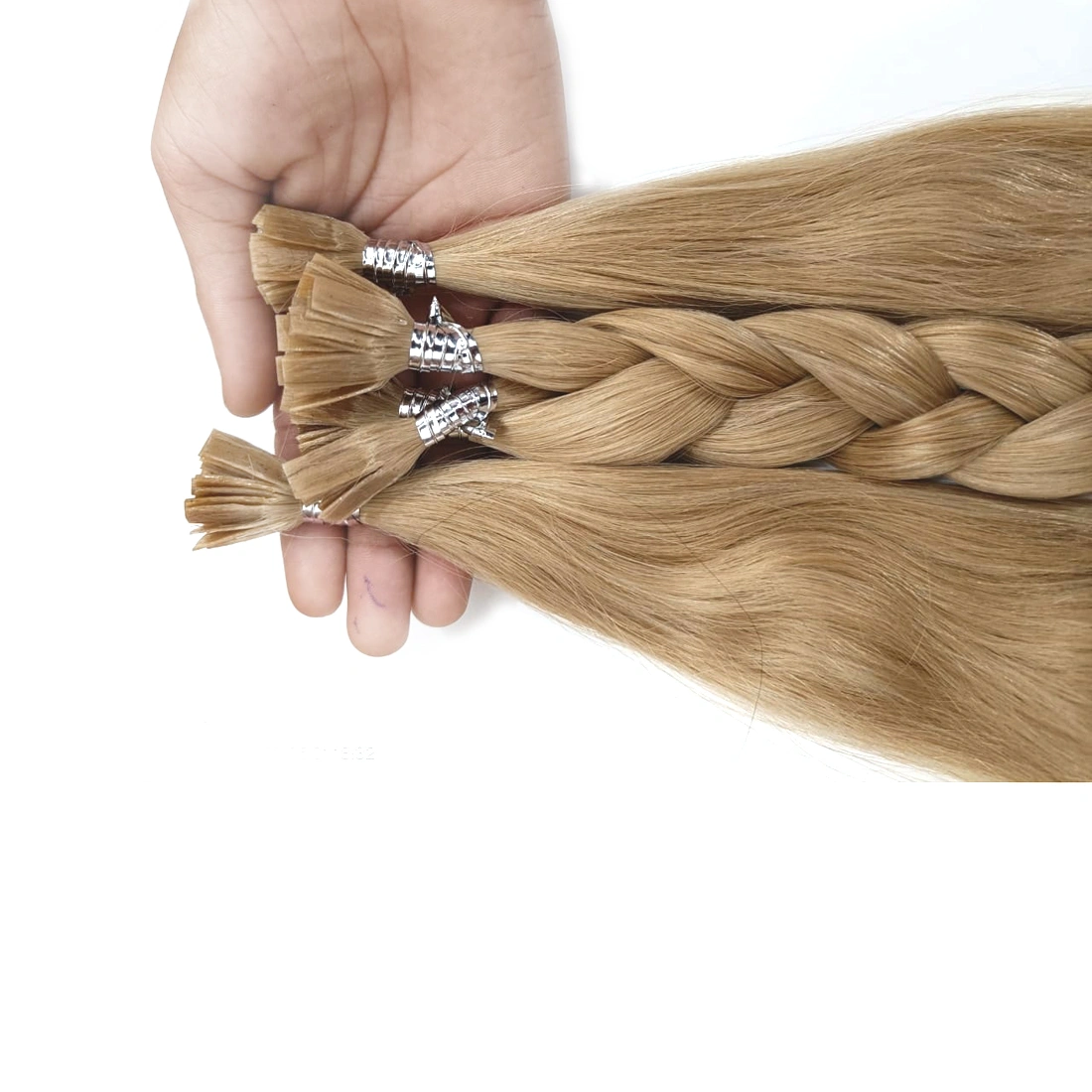 Flat -Tip Hair Extension Short Lengths 12&quot;, 14&quot;, 16&quot;-Wavy-Blonde (#613--12 INCH-2