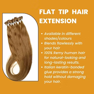 Flat -Tip Hair Extension Medium Lengths 18", 20", 22"