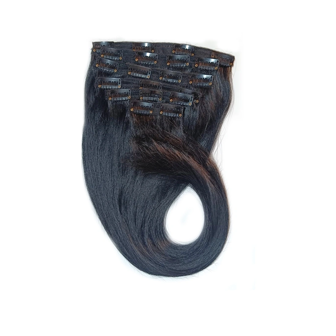 7 Pcs Clip in Hair Extension Short Lengths :     12&quot;, 14&quot;, 16&quot;-Natural Black-12 inch-Straight-1