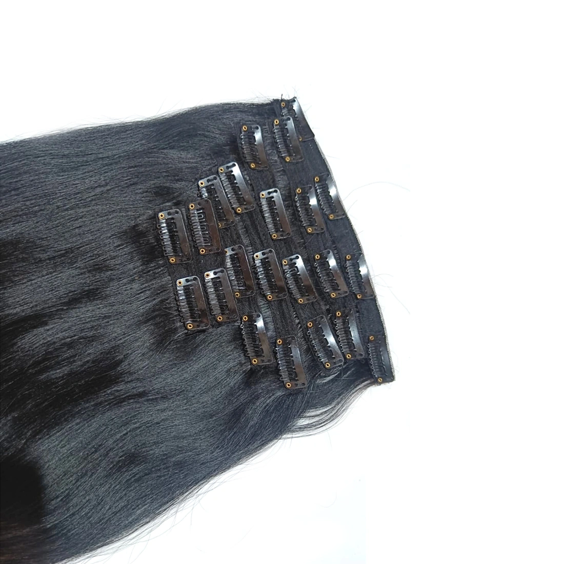 7 Pcs Clip in Hair Extension Short Lengths :     12&quot;, 14&quot;, 16&quot;-Straight-Natural Black-14 inch-3