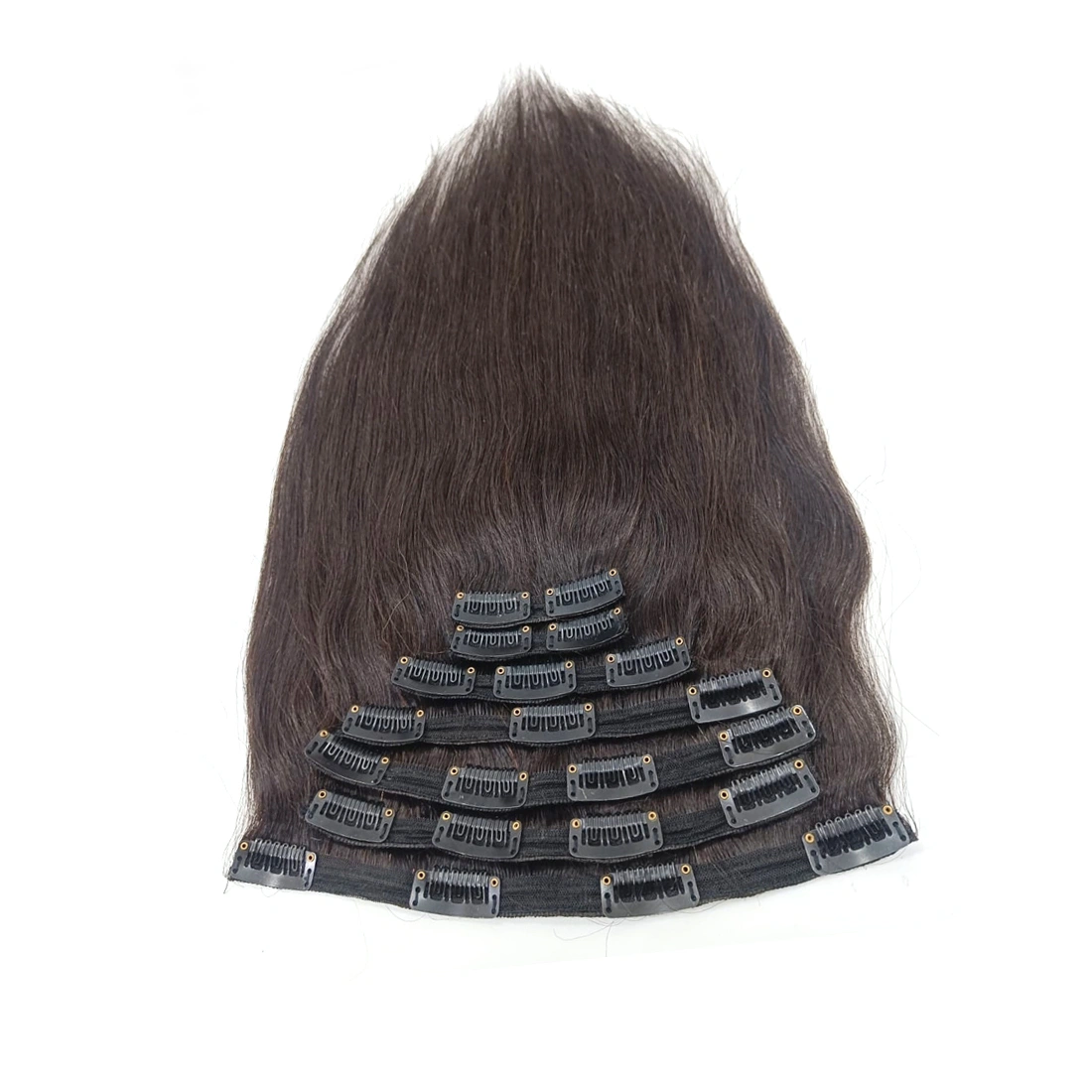 7 Pcs Clip in Hair Extension Short Lengths :     12&quot;, 14&quot;, 16&quot;-Straight-Brown-12 inch-1