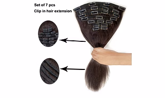 7 Pcs Clip in Hair Extension Medium Lengths : 18", 20", 22"