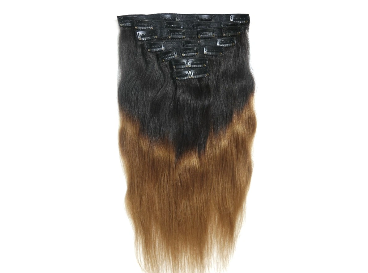 7 Pcs Clip in Hair Extension Medium Lengths : 18&quot;, 20&quot;, 22&quot;-28-CH-CLIPIN-7PCS-OMB-18-WAVY