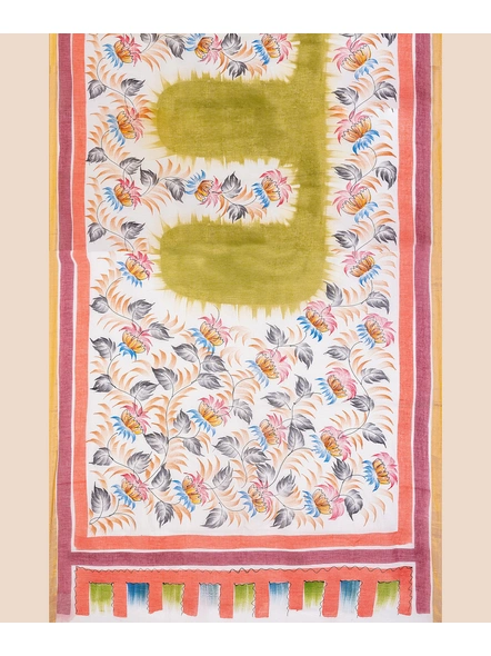 Pure Cotton Hand Painted Kasavu Saree-2