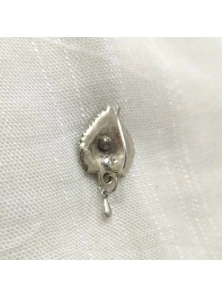 Designer Heart Shaped German Silver Clip-on Nosepin-1