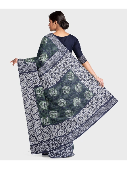 Printed Mulmul Pure Cotton Saree with Blouse piece-1