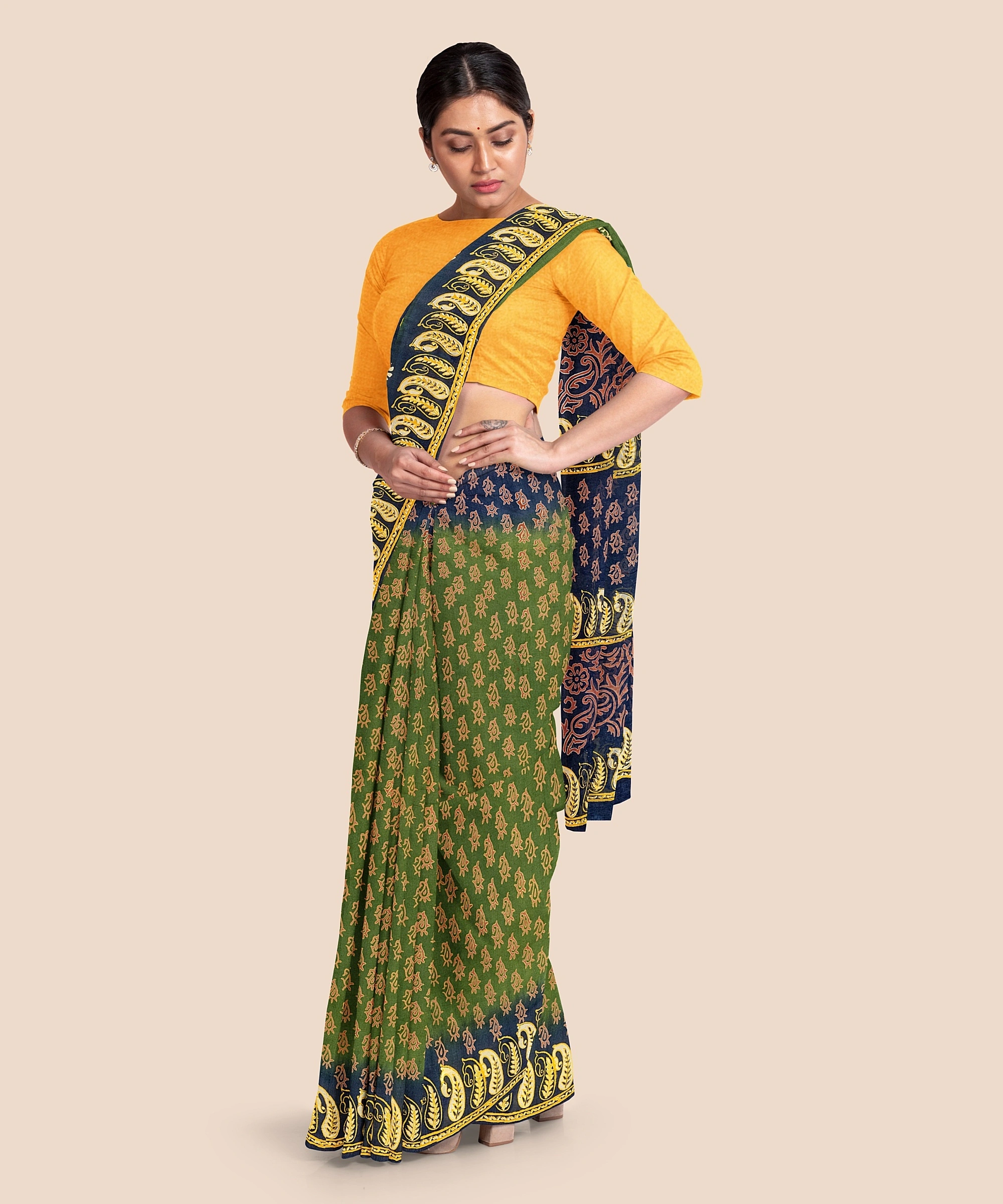 Printed Mulmul Pure Cotton Saree-5