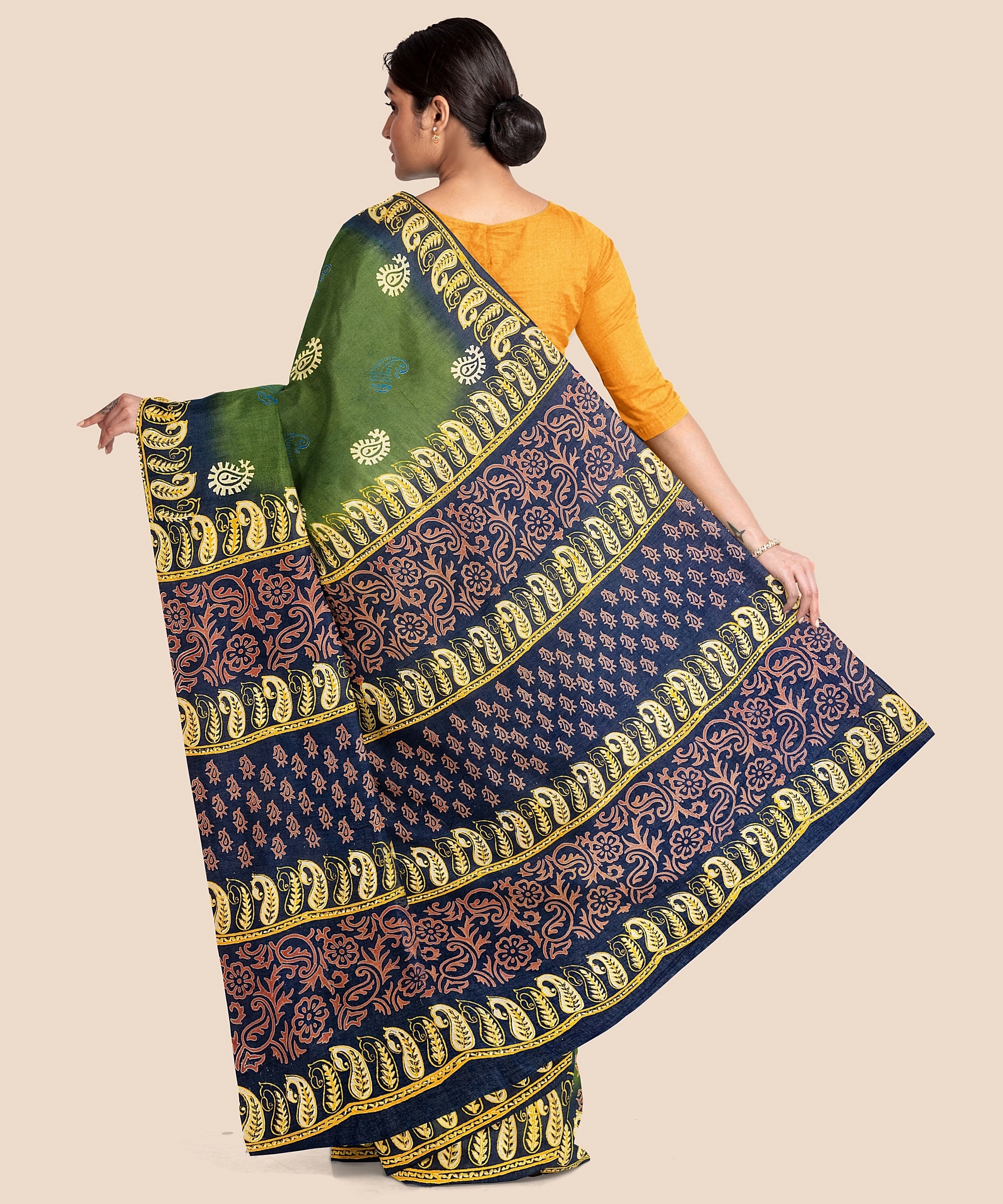 Printed Mulmul Pure Cotton Saree-1