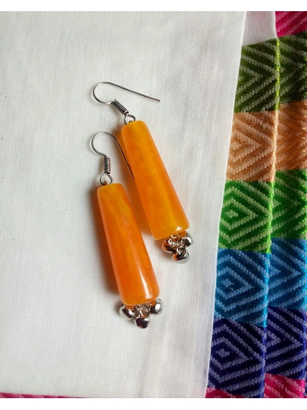 Beautiful Orange Popsicle  Earring with Ghungroo-1
