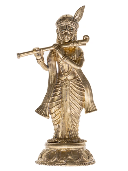 Handcrafted Decorative Dokra Krishna-BHHCDOKKRISH001