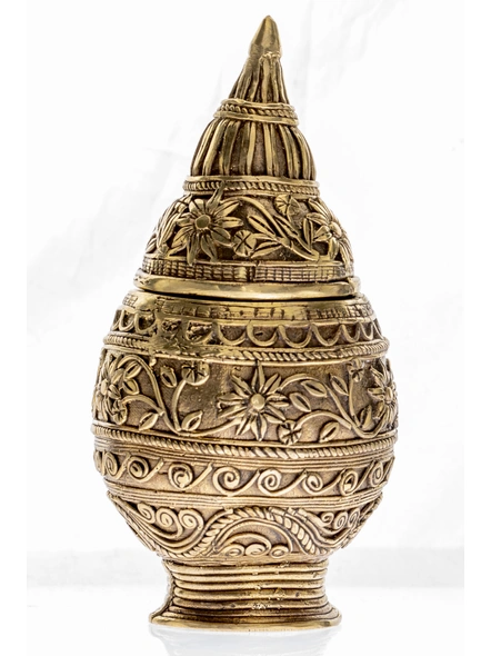 Handcrafted Decorative Dokra Laxmi Pot-BHHCDOKLAXPOT001
