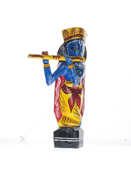 Handcrafted Decorative Wooden KRISHNA SMALL-Wood-God-1