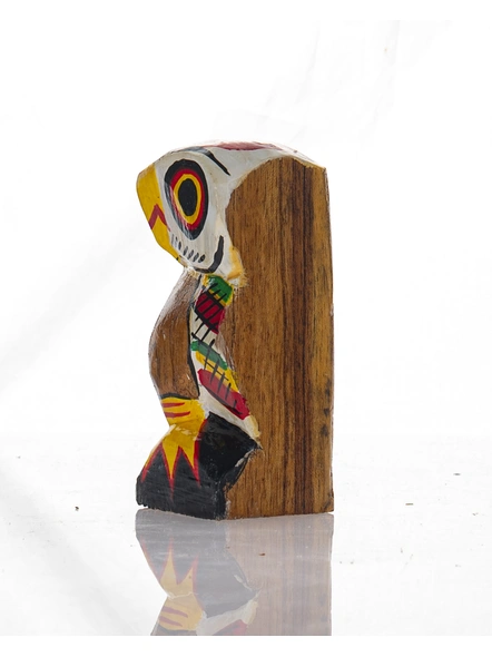 Handcrafted Decorative Wooden Owl 4 inch Set of 2-Wood-Bird-2